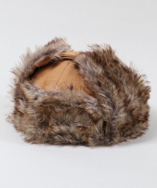 SPINNS（スピンズ）の「無地アビエーター ダック地パイロットキャップ（キャップ・メンズ・キャメル/カーキ/ブラック/オフホワイト/グレー・ONESIZE）」の5枚目の写真