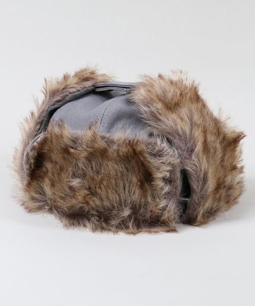 SPINNS（スピンズ）の「無地アビエーター ダック地パイロットキャップ（キャップ・メンズ・キャメル/カーキ/ブラック/オフホワイト/グレー・ONESIZE）」の4枚目の写真