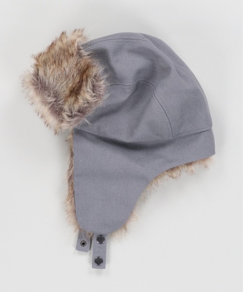 SPINNS（スピンズ）の「無地アビエーター ダック地パイロットキャップ（キャップ・メンズ・キャメル/カーキ/ブラック/オフホワイト/グレー・ONESIZE）」の9枚目の写真