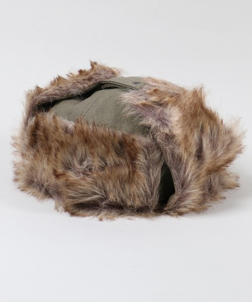 SPINNS（スピンズ）の「無地アビエーター ダック地パイロットキャップ（キャップ・メンズ・キャメル/カーキ/ブラック/オフホワイト/グレー・ONESIZE）」の14枚目の写真