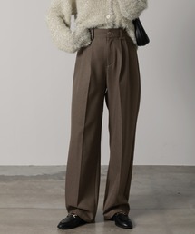 nouvellemoi（ヌーベルモイ）の「ハイウエストウールライクカラータックスラックス（スラックス）」