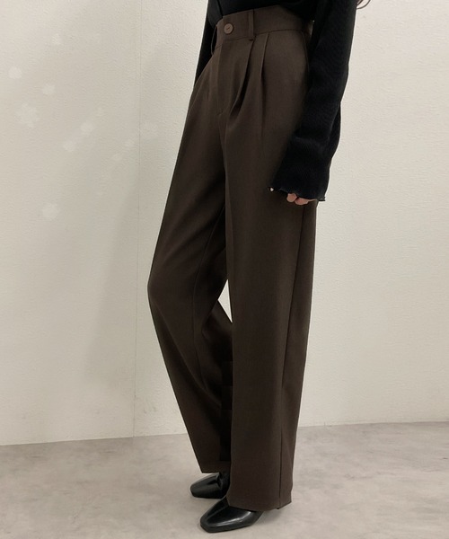 美品22AW MARKAWARE タック ウール スラックス 1121O▲ 美品22AW MARKAWARE タック ウール スラックス 1121O△（ウール
