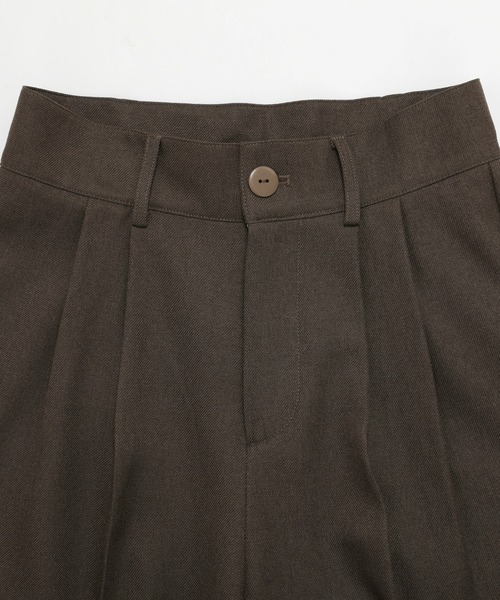 nouvellemoi（ヌーベルモイ）の「ハイウエストウールライクカラータックスラックス（スラックス・レディース・ブラック/ブラウン系その他/アイボリー/グレー・M/L/S）」の17枚目の写真