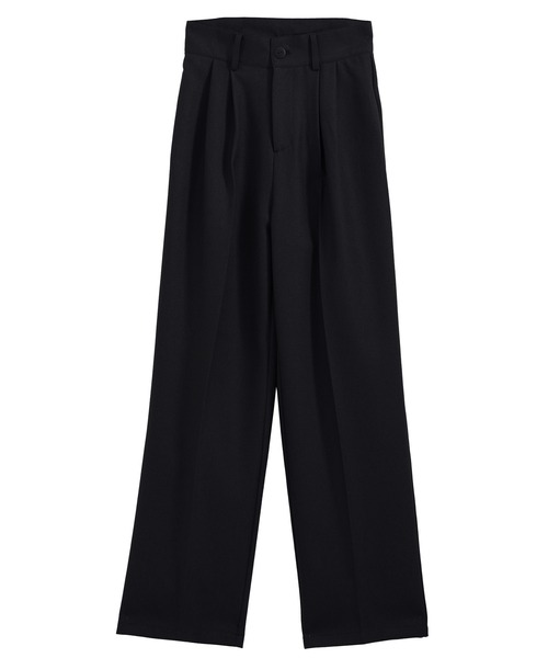 nouvellemoi（ヌーベルモイ）の「ハイウエストウールライクカラータックスラックス（スラックス・レディース・ブラック/ブラウン系その他/アイボリー/グレー・M/L/S）」の21枚目の写真