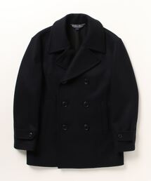 極美品]BrooksBrothers ピーコート 裏地チェック柄 L ネイビー