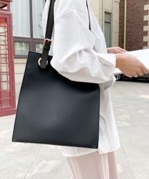 florist | 【改良版A4対応】ショルダーベルトデザインのシンプル配色トートバッグ(トートバッグ)