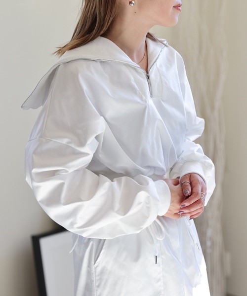 ULEULA（ウルア）の「ハーフZIPショートプルオーバー＋カーゴスカート/セットアップ（セットアップ・レディース・カーキ/ブラック/ホワイト・FREE）」の12枚目の写真