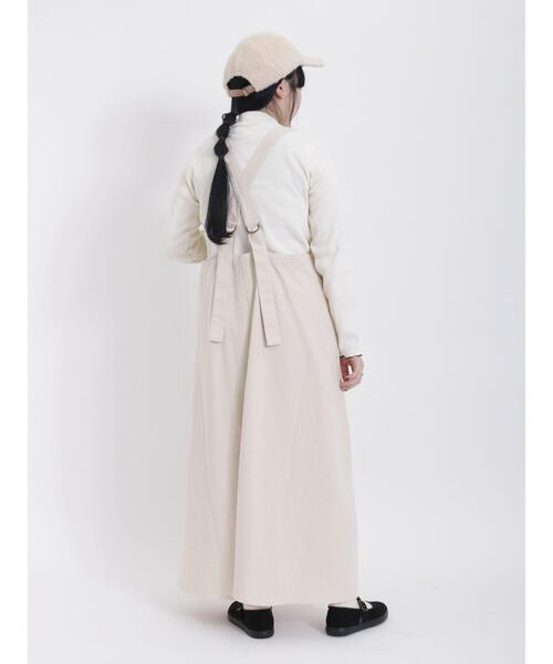 Samansa Mos2（サマンサ モスモス）の「ツイルジャンパースカート（ワンピース・レディース・カーキ/キナリ/ブラック・F）」の4枚目の写真