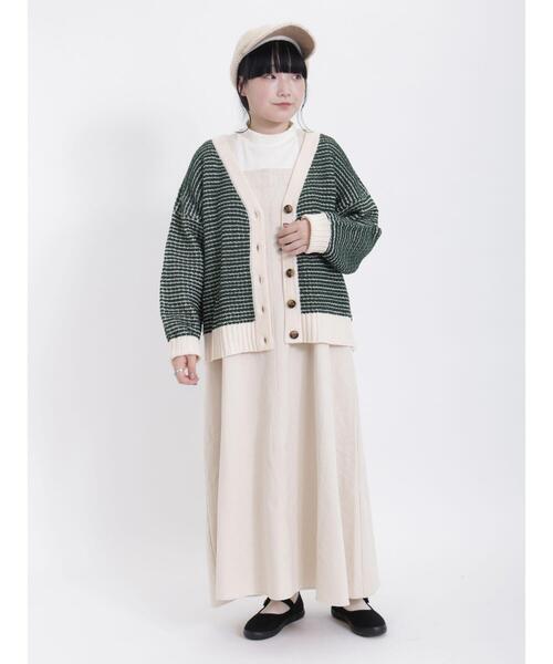 Samansa Mos2（サマンサ モスモス）の「ツイルジャンパースカート（ワンピース・レディース・カーキ/キナリ/ブラック・F）」の6枚目の写真