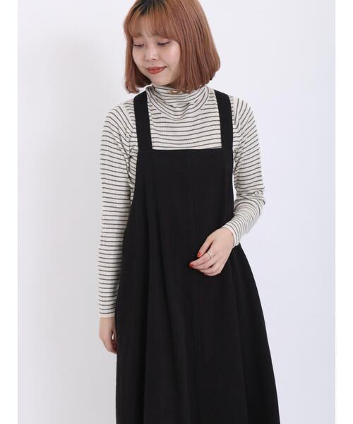 Samansa Mos2（サマンサ モスモス）の「ツイルジャンパースカート（ワンピース・レディース・カーキ/キナリ/ブラック・F）」の16枚目の写真