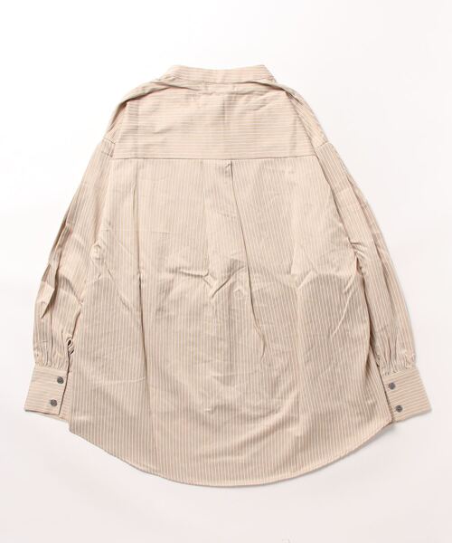 OWLSPALE（オールズペール）の「ストライプピンタックシャツ（シャツ/ブラウス・レディース・ライトベージュ/カーキ/アイボリー・FREE）」の7枚目の写真