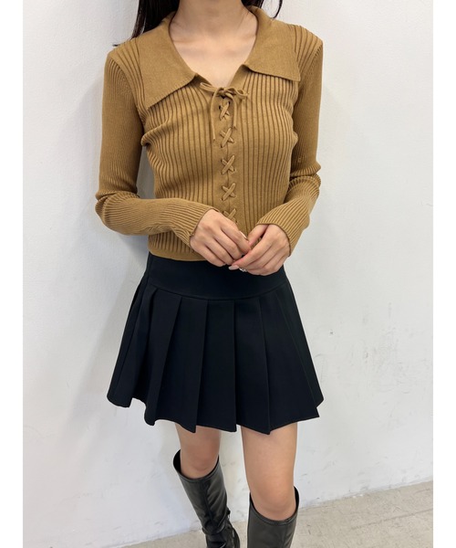 PHILLY（フィリー）の「WC/レースアップエリツキニット（ニット/セーター・レディース・ブラウン/グレー/ブラック・FREE）」の11枚目の写真