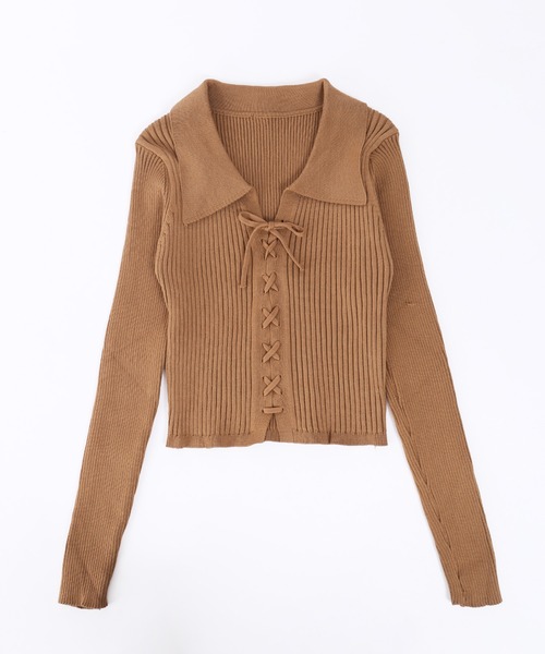 PHILLY（フィリー）の「WC/レースアップエリツキニット（ニット/セーター・レディース・ブラウン/グレー/ブラック・FREE）」の16枚目の写真