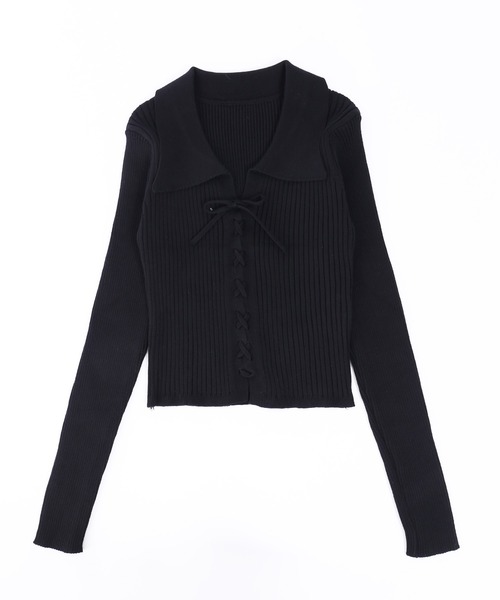 PHILLY（フィリー）の「WC/レースアップエリツキニット（ニット/セーター・レディース・ブラウン/グレー/ブラック・FREE）」の14枚目の写真