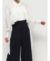 MERCURYDUO | ワイドリボンクロップドシャツ(シャツ/ブラウス)