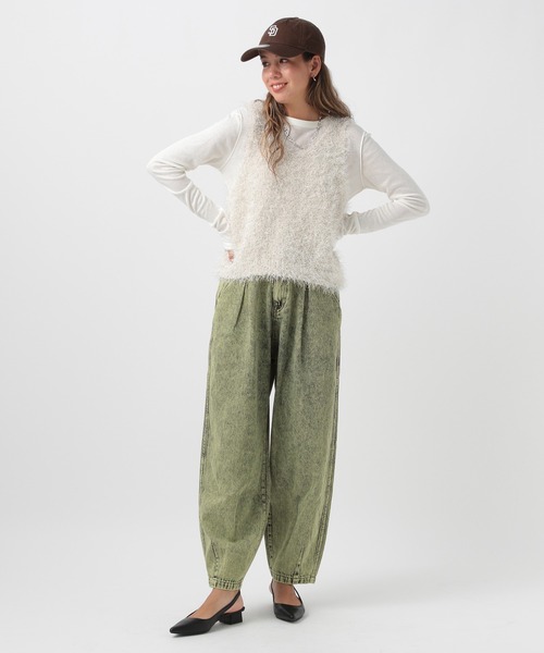 BAYFLOW(ベイフロー)の「カーブジーンズ24(デニムパンツ・レディース・イエロー/ピンク/サックスブルー/ブラック・SMALL/MEDIUM/LARGE/X-SMALL)」の11枚目の写真