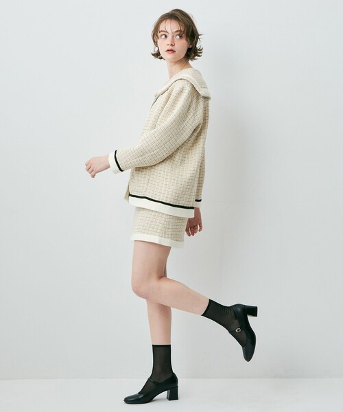 DEICY(デイシー)の「バイカラーツイードミニスカート(スカート・レディース・オフホワイト/ベージュ・0/1)」の18枚目の写真