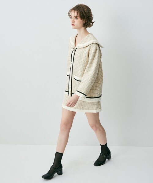 DEICY(デイシー)の「バイカラーツイードミニスカート(スカート・レディース・オフホワイト/ベージュ・0/1)」の19枚目の写真