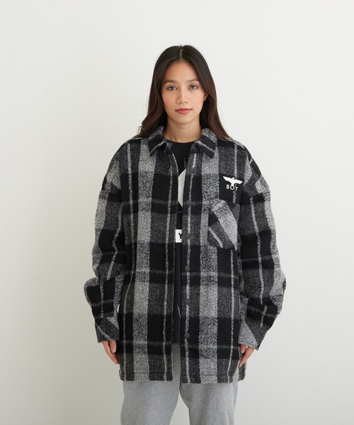 BOY LONDON（ボーイロンドン）の「【BOY LONDON】SHAGGY CHECK COACH JACKET（ブルゾン・メンズ・ブラック・L/M/S）」の21枚目の写真