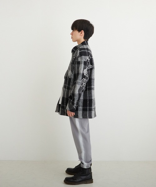 BOY LONDON（ボーイロンドン）の「【BOY LONDON】SHAGGY CHECK COACH JACKET（ブルゾン・メンズ・ブラック・L/M/S）」の7枚目の写真