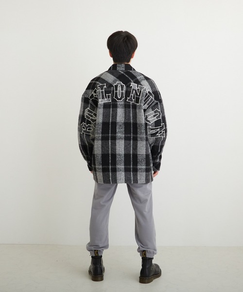 BOY LONDON（ボーイロンドン）の「【BOY LONDON】SHAGGY CHECK COACH JACKET（ブルゾン・メンズ・ブラック・L/M/S）」の9枚目の写真
