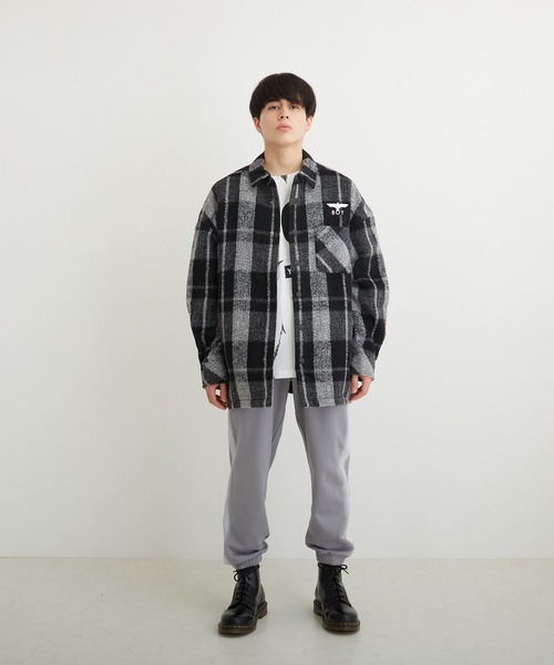 BOY LONDON（ボーイロンドン）の「【BOY LONDON】SHAGGY CHECK COACH JACKET（ブルゾン・メンズ・ブラック・L/M/S）」の10枚目の写真