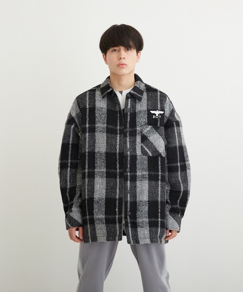 BOY LONDON（ボーイロンドン）の「【BOY LONDON】SHAGGY CHECK COACH JACKET（ブルゾン・メンズ・ブラック・L/M/S）」の11枚目の写真