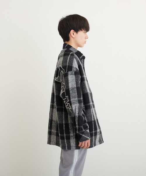 BOY LONDON（ボーイロンドン）の「【BOY LONDON】SHAGGY CHECK COACH JACKET（ブルゾン・メンズ・ブラック・L/M/S）」の12枚目の写真