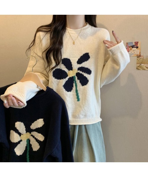 【セール】【Bl】フラワーJQニット（ニット/セーター）｜ARCHIVER（アーカイバ）