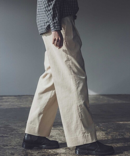 MONKEY TIME（モンキータイム）の「＜monkey time＞ コーデュロイ ワイド 2P ストレート パンツ（その他パンツ・メンズ・ナチュラル/ダークグレー・L/M/S）」の4枚目の写真