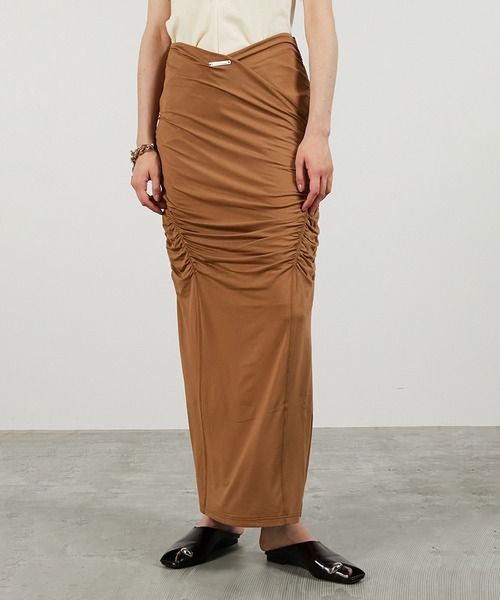 PRANK PROJECT(プランクプロジェクト)の「ジャージマキシスカート / Jersey Maxi Skirt(スカート・レディース・グレー/ブラック/ホワイト/グレー系その他/ベージュ・36/38)」の5枚目の写真
