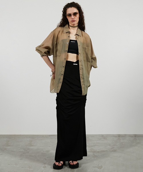 PRANK PROJECT(プランクプロジェクト)の「ジャージマキシスカート / Jersey Maxi Skirt(スカート・レディース・グレー/ブラック/ホワイト/グレー系その他/ベージュ・36/38)」の22枚目の写真