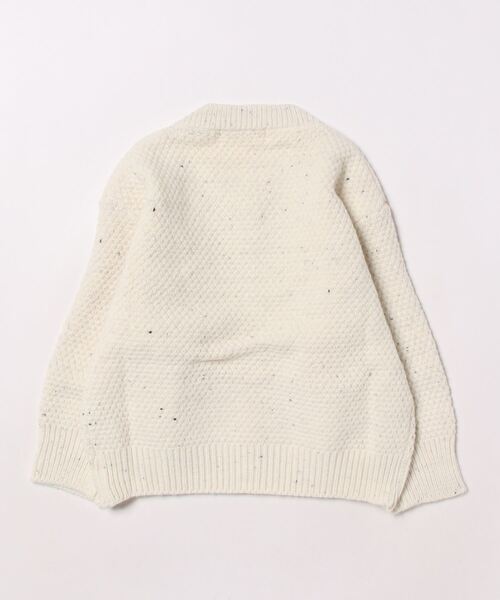 aimoha(アイモハ)の「【aimoha-KIDS-】子供服 かわいい編みカーディガン (AW)(カーディガン/ボレロ・キッズ・グレー/ホワイト・110/130/90/120/100)」の3枚目の写真