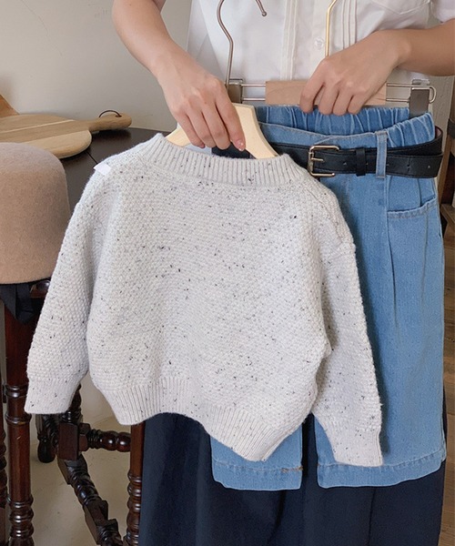 aimoha(アイモハ)の「【aimoha-KIDS-】子供服 かわいい編みカーディガン (AW)(カーディガン/ボレロ・キッズ・グレー/ホワイト・110/130/90/120/100)」の16枚目の写真