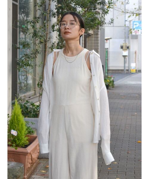 Ungrid（アングリッド）の「楊柳ビッグルーズシャツ（シャツ/ブラウス・レディース・イエロー/オフホワイト/ブルー・FREE）」の17枚目の写真