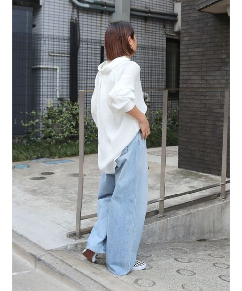 Ungrid（アングリッド）の「楊柳ビッグルーズシャツ（シャツ/ブラウス・レディース・イエロー/オフホワイト/ブルー・FREE）」の20枚目の写真