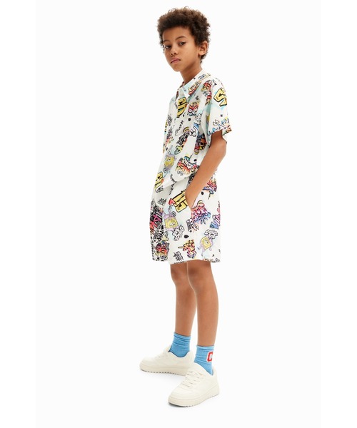 Desigual(デシグアル)の「スポンジ・ボブ リゾートシャツ(シャツ/ブラウス・キッズ・ホワイト・L/XS/XL/XXL/S/M)」の3枚目の写真