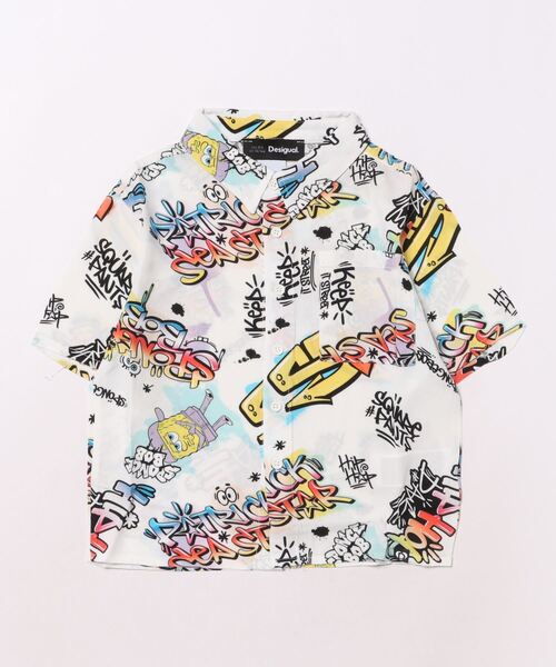 Desigual(デシグアル)の「スポンジ・ボブ リゾートシャツ(シャツ/ブラウス・キッズ・ホワイト・L/XS/XL/XXL/S/M)」の4枚目の写真