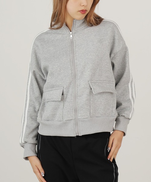 ROOPTOKYO（ループトウキョウ）の「▲SIDE LINE POCKET TRACK JACKET / サイドラインポケットトラックジャケット（ブルゾン・レディース・ベージュ/ブラック/ブラウン/グレー/ライトブラウン/アイボリー・FREE）」の18枚目の写真