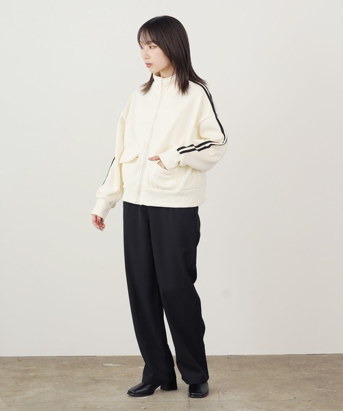 ROOPTOKYO（ループトウキョウ）の「▲SIDE LINE POCKET TRACK JACKET / サイドラインポケットトラックジャケット（ブルゾン・レディース・ベージュ/ブラック/ブラウン/グレー/ライトブラウン/アイボリー・FREE）」の14枚目の写真