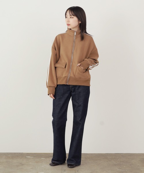 ROOPTOKYO（ループトウキョウ）の「▲SIDE LINE POCKET TRACK JACKET / サイドラインポケットトラックジャケット（ブルゾン・レディース・ベージュ/ブラック/ブラウン/グレー/ライトブラウン/アイボリー・FREE）」の21枚目の写真