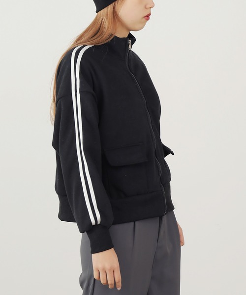 ROOPTOKYO（ループトウキョウ）の「▲SIDE LINE POCKET TRACK JACKET / サイドラインポケットトラックジャケット（ブルゾン・レディース・ベージュ/ブラック/ブラウン/グレー/ライトブラウン/アイボリー・FREE）」の16枚目の写真