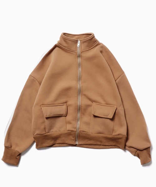 ROOPTOKYO（ループトウキョウ）の「▲SIDE LINE POCKET TRACK JACKET / サイドラインポケットトラックジャケット（ブルゾン・レディース・ベージュ/ブラック/ブラウン/グレー/ライトブラウン/アイボリー・FREE）」の20枚目の写真