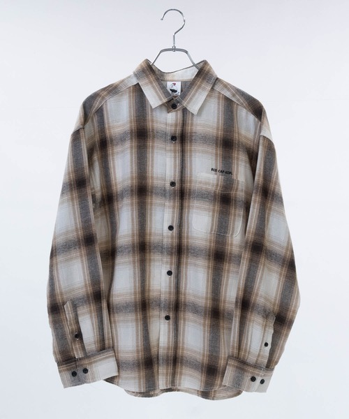 Red Cap Girl（レッドキャプガール）の「【a-r】〔RedCapGirl/レッドキャップガール〕バックイラスト刺繍 オンブレチェック バルーンスリーブ シャツ 長袖（シャツ/ブラウス・レディース・マルチ/ブラック/ブルー/ホワイト/ブラック系その他/ホワイト系その他/ブラウン/ベージュ・LARGE/MEDIUM/X-LARGE）」の15枚目の写真