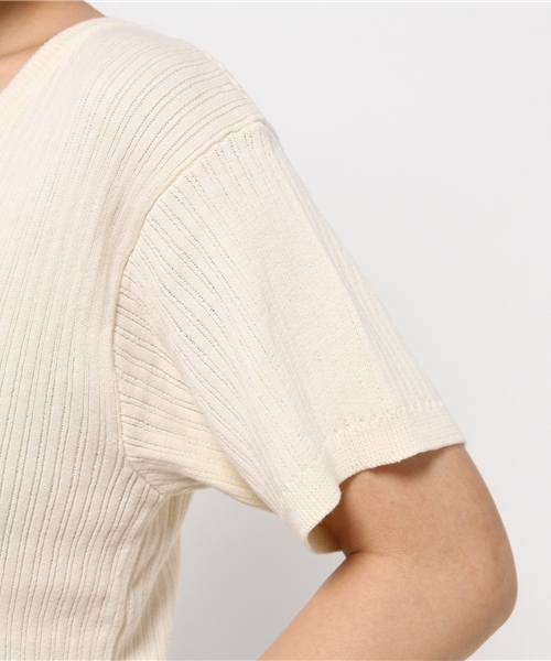 Kastane（カスタネ）の「変形リブVプルオーバー（ニット/セーター・レディース・カーキ/チャコールグレー/アイボリー・FREE）」の10枚目の写真