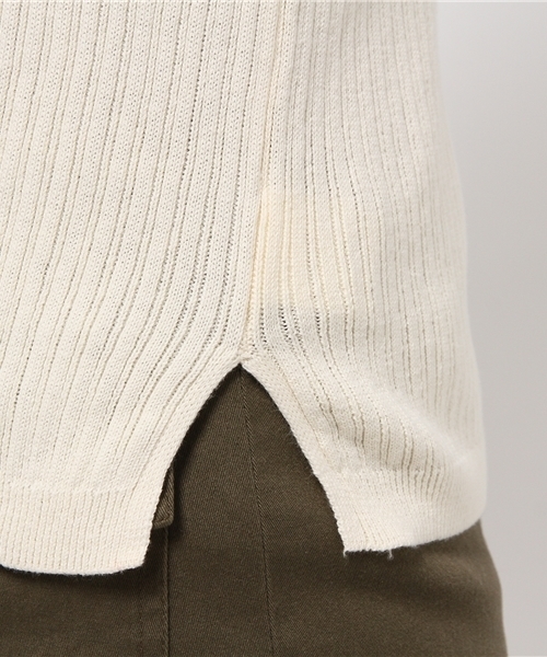 Kastane（カスタネ）の「変形リブVプルオーバー（ニット/セーター・レディース・カーキ/チャコールグレー/アイボリー・FREE）」の4枚目の写真