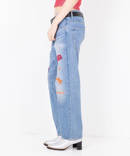 超美品 ヒステリックグラマー HYS LOGO刺繍 ストレートデニム ジーンズ HYSTERIC GLAMOUR（ヒステリックグラマー）の「HYS LOGO刺繍