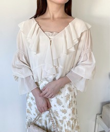 mysty woman | シフォンカーデ×ビスチェSET　104483(シャツ/ブラウス)