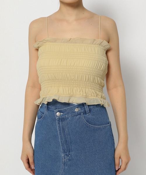 mysty woman（ミスティウーマン）の「シフォンカーデ×ビスチェSET　104483（シャツ/ブラウス・レディース・オフホワイト/モカ/ライトイエロー/ブラック・FREE）」の17枚目の写真