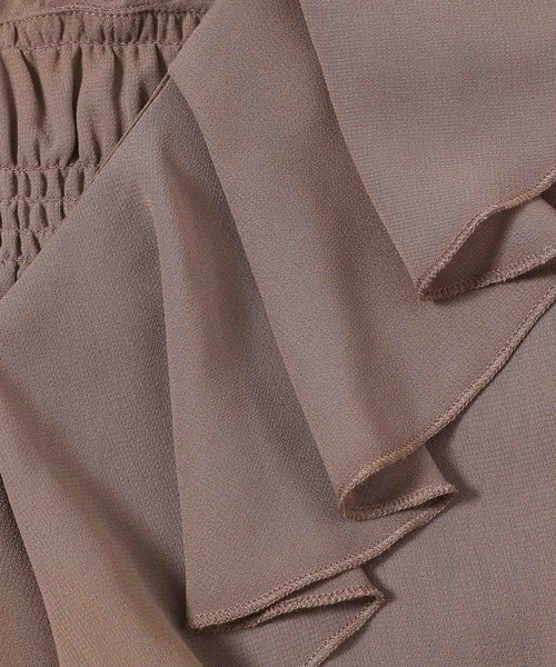 mysty woman（ミスティウーマン）の「シフォンカーデ×ビスチェSET　104483（シャツ/ブラウス・レディース・オフホワイト/モカ/ライトイエロー/ブラック・FREE）」の21枚目の写真